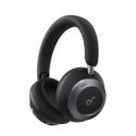 Soundcore Space One Pro - Headphones with mic - full size - Bluetooth - wireless, wired - active noise cancelling - 3.5 mm jack - jet black