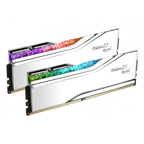 G.Skill Trident Z5 Royal - DDR5 - kit - 64 GB: 2 x 32 GB - DIMM 288-pin - 6400 MT / s - CL32 - 1.4 V - unbuffered - on-die ECC - silver - 5