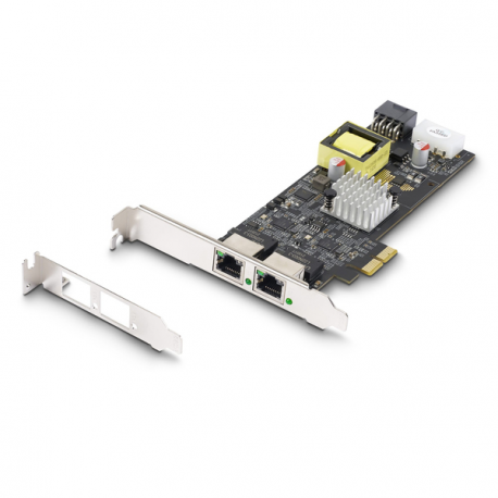 StarTech.com 2-Port 2.5Gbps PoE Network Card, Intel I225-V, 802.3af/at - Network adapter - PCIe 2.0 x2 - 10M/100M/1G/2.5 Gigabit Ethernet x 2 - black - 5