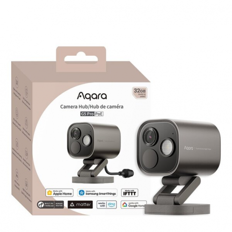 Aqara Camera Hub G5 Pro - Network surveillance camera - outdoor, indoor - dustproof / waterproof - colour (Day&Night) - 4 MP - 2688 x 1520 - 2.6K, 1520p - audio - wireless - Wi-Fi - Bluetooth - DC 5 V / PoE - 1