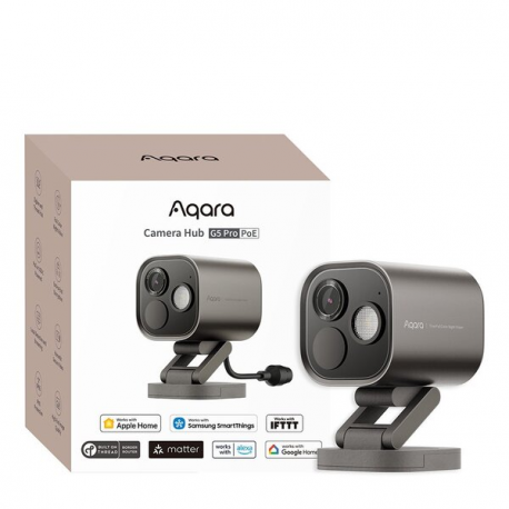 Aqara Camera Hub G5 Pro - Network surveillance camera - outdoor, indoor - dustproof / waterproof - colour (Day&Night) - 4 MP - 2688 x 1520 - 2.6K, 1520p - audio - wireless - Wi-Fi - Bluetooth - DC 5 V / PoE - 2