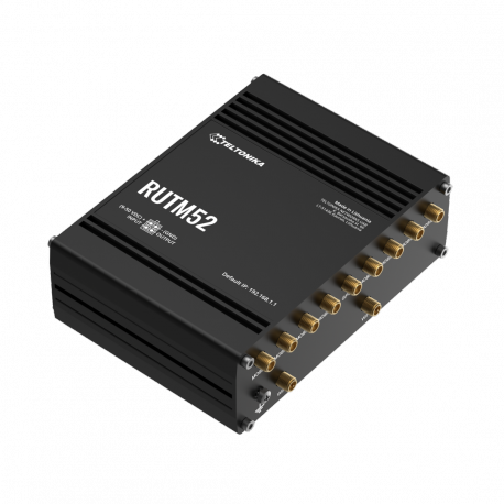 Teltonika RUTM52 - Wireless router - WWAN 5-port switch - 1GbE, 5G, LTE, HSPA - Wi-Fi 5 - 3G, 4G, 5G - DIN rail mountable, wall-mountable, surface-mountable - 3