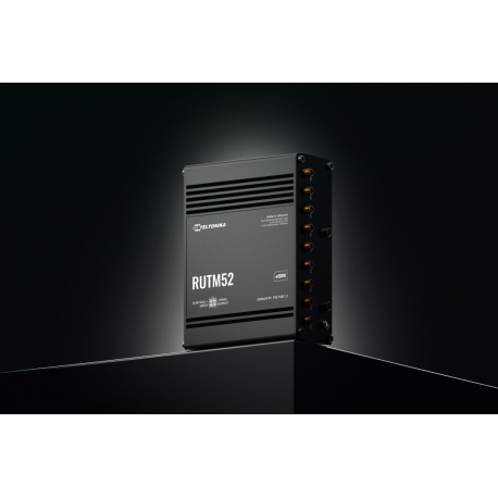 Teltonika RUTM52 - Wireless router - WWAN 5-port switch - 1GbE, 5G, LTE, HSPA - Wi-Fi 5 - 3G, 4G, 5G - DIN rail mountable, wall-mountable, surface-mountable - 6