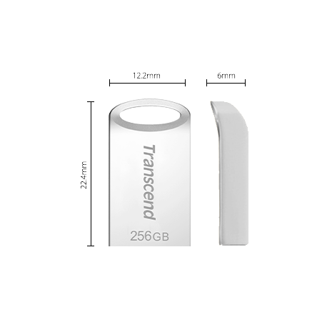 Transcend JetFlash 710 - USB flash drive - 256 GB - USB 3.1 Gen 1 - silver - 3