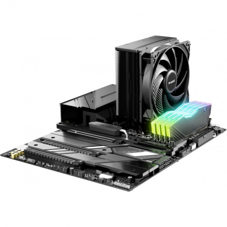 be quiet! Pure Rock 3 - Processor cooler - (for: LGA1150, LGA1151, LGA1155, LGA1200, LGA1700, LGA1851, AM4, AM5) - copper base with aluminium fins - 120 mm - black - 2