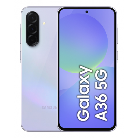 Samsung Galaxy A36 - 5G smartphone - dual-SIM - RAM 8 GB / Internal Memory 256 GB - OLED display - 6.7" - 2340 x 1080 pixels (120 Hz) - 3x rear cameras 50 MP, 8 MP, 5 MP - front camera 12 MP - awesome lavender - 0