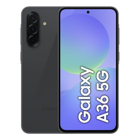 Samsung Galaxy A36 - 5G smartphone - dual-SIM - RAM 6 GB / Internal Memory 128 GB - OLED display - 6.7" - 2340 x 1080 pixels (120 Hz) - 3x rear cameras 50 MP, 8 MP, 5 MP - front camera 12 MP - awesome black - 0