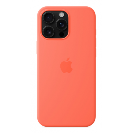 Apple - Back cover for mobile phone - MagSafe compatibility - silicone - tangerine - for iPhone 16 Pro Max - 3