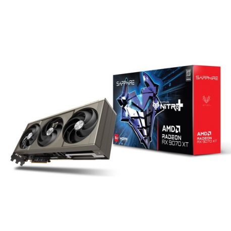 Sapphire NITRO+ RX 9070 XT - Graphics card - Radeon RX 9070 XT - 16 GB GDDR6 - PCIe 5.0 x16 - 2 x DisplayPort, 2 x HDMI - 3