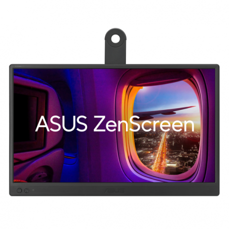 ASUS ZenScreen MB169CK - LED monitor - 16" (15.6" viewable) - portable - 1920 x 1080 Full HD (1080p) @ 60 Hz - IPS - 250 cd/m² - 800:01:00 - 5 ms - Mini HDMI, 2xUSB-C - black - 8