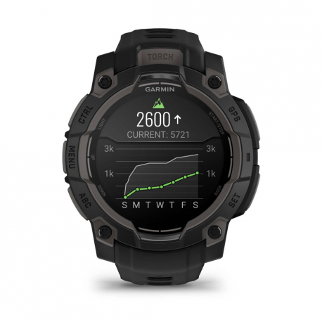 Garmin Instinct 3 AMOLED - 45 mm - fiber-reinforced polymer - Yes smart watch with band - silicone - display 1.2" - 4 GB - Bluetooth, ANT+ - 53 g - black - 12