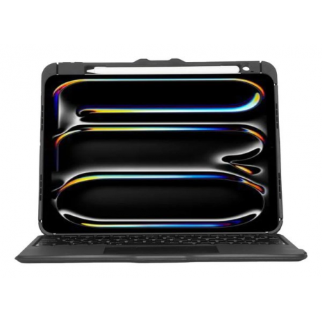 Targus Versavu - Keyboard and folio case - with trackpad - backlit - wireless - Bluetooth 5.0 - QWERTY - UK - black - 0