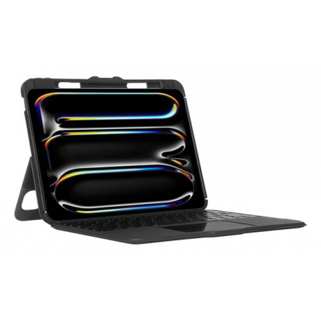 Targus Versavu - Keyboard and folio case - with trackpad - backlit - wireless - Bluetooth 5.0 - QWERTY - UK - black - 4