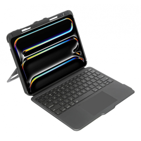 Targus Versavu - Keyboard and folio case - with trackpad - backlit - wireless - Bluetooth 5.0 - QWERTY - UK - black - 5