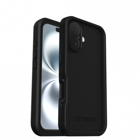OtterBox FRE - Protective waterproof case for mobile phone - MagSafe compatibility - polycarbonate layer, thermoplastic elastomer (TPE) - black - for Apple iPhone 16 - 3