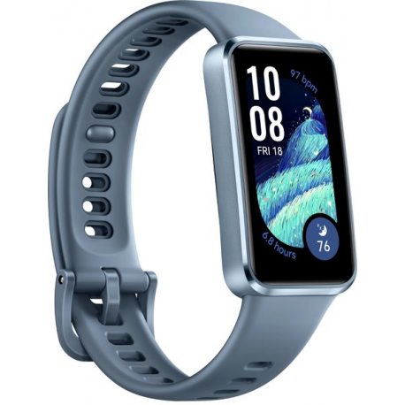 Huawei Band 10 - Aluminium alloy - activity tracker with strap - fluoroelastomer - wrist size: 120-190 mm - display 1.47" - Bluetooth - 15 g - blue - 0
