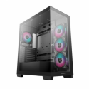 DeepCool CG580 4F - Tower - ATX - windowed side panel (tempered glass) - no power supply (ATX / PS / 2) - black - USB / Audio