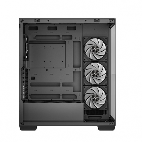 DeepCool CG580 4F - Tower - ATX - windowed side panel (tempered glass) - no power supply (ATX  /  PS / 2) - black - USB / Audio - 2