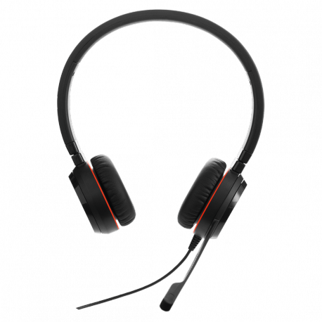 Jabra Evolve 20SE UC stereo - Headset - on-ear - wired - USB-C, USB-A - noise isolating - Alcatel-Lucent Certified, Avaya Certified, Certified for Microsoft Teams, Cisco Certified, Unify Certified - 0