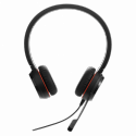 Jabra Evolve 20SE UC stereo - Headset - on-ear - wired - USB-C, USB-A - noise isolating - Alcatel-Lucent Certified, Avaya Certified, Certified for Microsoft Teams, Cisco Certified, Unify Certified