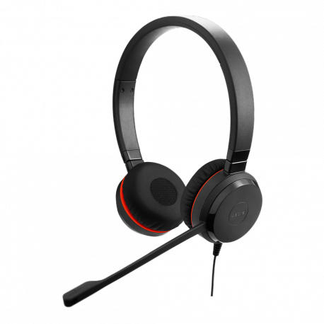 Jabra Evolve 20SE UC stereo - Headset - on-ear - wired - USB-C, USB-A - noise isolating - Alcatel-Lucent Certified, Avaya Certified, Certified for Microsoft Teams, Cisco Certified, Unify Certified - 1