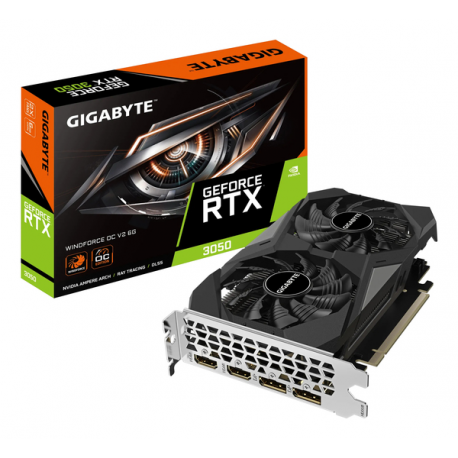 Gigabyte GeForce RTX 3050 WINDFORCE OC V2 6G - OC Edition - graphics card - GF RTX 3050 - 6 GB GDDR6 - PCIe 4.0 - 2 x HDMI, 2 x DisplayPort - 0