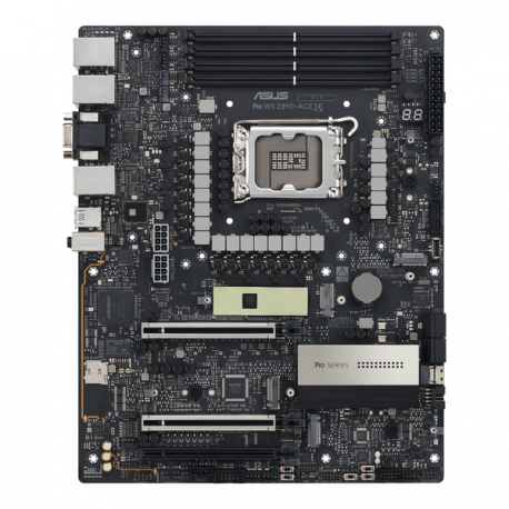 ASUS PRO WS Z890-ACE SE - Motherboard - ATX - LGA1851 Socket - Z890 Chipset - USB-C 3.2 Gen 2x2, USB 3.2 Gen 2, USB4, USB 3.2 Gen 1 - 10 Gigabit LAN, 2.5 Gigabit LAN, Gigabit LAN - onboard graphics (CPU required) - HD Audio (8-channel) - 4