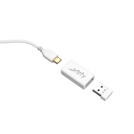 Xtrfy M42 - Mouse - optical - wireless - 2.4 GHz - USB wireless receiver - white - 4