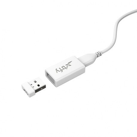 Xtrfy M42 - Mouse - optical - wireless - 2.4 GHz - USB wireless receiver - white - 19