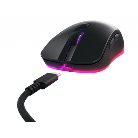CHERRY Xtrfy M50 - Mouse - lightweight - ergonomic - optical - wireless, wired - 2.4 GHz, Bluetooth - black - 3
