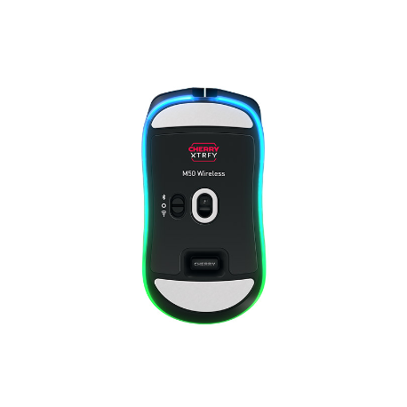 CHERRY Xtrfy M50 - Mouse - lightweight - ergonomic - optical - wireless, wired - 2.4 GHz, Bluetooth - black - 5