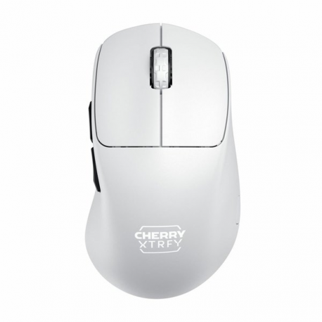 CHERRY Xtrfy M64 Pro - Mouse - ergonomic - 5 buttons - wireless - 2.4 GHz - USB wireless receiver - white - 0