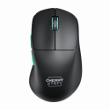 CHERRY Xtrfy M64 - Mouse - ergonomic - 5 buttons - wireless - 2.4 GHz - USB wireless receiver - black