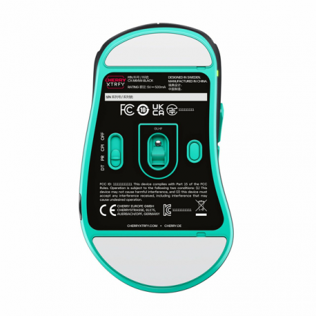 CHERRY Xtrfy M64 - Mouse - ergonomic - 5 buttons - wireless - 2.4 GHz - USB wireless receiver - black - 2