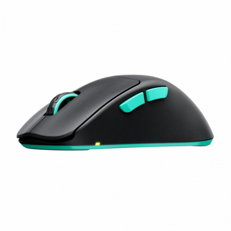CHERRY Xtrfy M64 - Mouse - ergonomic - 5 buttons - wireless - 2.4 GHz - USB wireless receiver - black - 5
