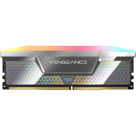 CORSAIR Vengeance RGB - DDR5 - kit - 48 GB: 2 x 24 GB - DIMM 288-pin - 4200 MHz / PC5-67200 - CL40 - clocked unbuffered - silver - 7