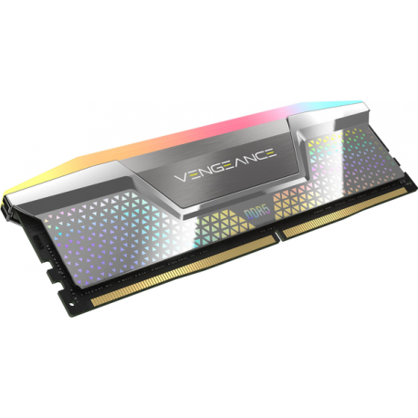 CORSAIR Vengeance RGB - DDR5 - kit - 48 GB: 2 x 24 GB - DIMM 288-pin - 4200 MHz / PC5-67200 - CL40 - clocked unbuffered - silver - 8