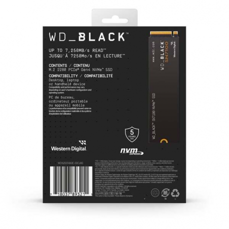 WD_BLACK SN7100 WDS100T4X0E - SSD - 2 TB - internal - M.2 2280 - PCIe 4.0 x4 (NVMe) - 3