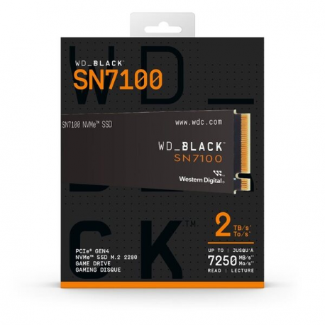 WD_BLACK SN7100 WDS100T4X0E - SSD - 2 TB - internal - M.2 2280 - PCIe 4.0 x4 (NVMe) - 4