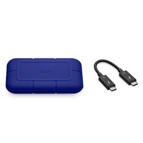 LaCie PRO5 STNA4000400 - SSD - 4 TB - rugged - external (portable) - Thunderbolt 5 (USB-C connector) - blue - with Seagate Rescue Data Recovery - 3