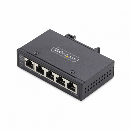 StarTech.com 5-Port Unmanaged Industrial Ethernet Switch - IP30 - TAA - Switch - unmanaged - 5 x 10/100/1000Base-T - DIN rail mountable, wall-mountable - DC - TAA Compliant - 0
