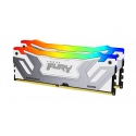 Kingston FURY Renegade RGB - DDR5 - kit - 48 GB: 2 x 24 GB - DIMM 288-pin - 4200 MHz / PC5-67200 - CL40 - 1.45 V - unbuffered - on-die ECC - white & silver