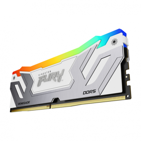 Kingston FURY Renegade RGB - DDR5 - kit - 48 GB: 2 x 24 GB - DIMM 288-pin - 4200 MHz / PC5-67200 - CL40 - 1.45 V - unbuffered - on-die ECC - white & silver - 3