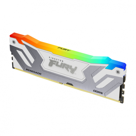 Kingston FURY Renegade RGB - DDR5 - kit - 48 GB: 2 x 24 GB - DIMM 288-pin - 4200 MHz / PC5-67200 - CL40 - 1.45 V - unbuffered - on-die ECC - white & silver - 6