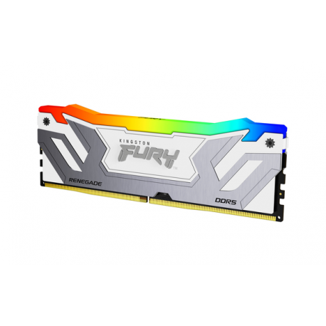 Kingston FURY Renegade RGB - DDR5 - kit - 48 GB: 2 x 24 GB - DIMM 288-pin - 4200 MHz / PC5-67200 - CL40 - 1.45 V - unbuffered - on-die ECC - white & silver - 10