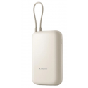 Xiaomi P15ZM - Power bank - integrated cable - 10000 mAh - 37 Wh - 22.5 Watt - 3 A - Fast Charge - 2 output connectors (24 pin USB-C, USB) - tan