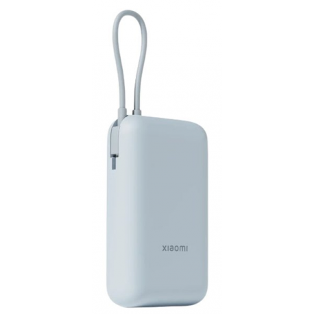 Xiaomi P15ZM - Power bank - integrated cable - 10000 mAh - 37 Wh - 22.5 Watt - 3 A - Fast Charge - 2 output connectors (24 pin USB-C, USB) - ice blue - 0