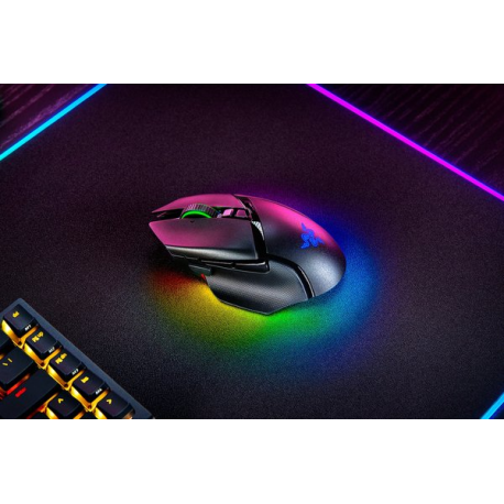 Razer Basilisk V3 pro 35K - Mouse - ergonomic - right-handed - optical - 11 buttons - wireless, wired - Bluetooth, USB-C, 2.4 GHz - USB wireless receiver - black - 2
