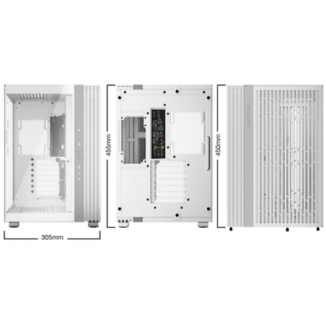be quiet! Light Base 600 DX - Midi-tower - ATX - windowed side panel (glass) - no power supply (ATX / PS/2) - white - USB/Audio - 9