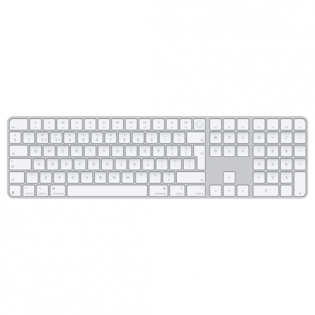 Apple Magic Keyboard with Touch ID and Numeric Keypad - Keyboard - USB-C - wireless - Bluetooth - QWERTY - UK - white keys - 0